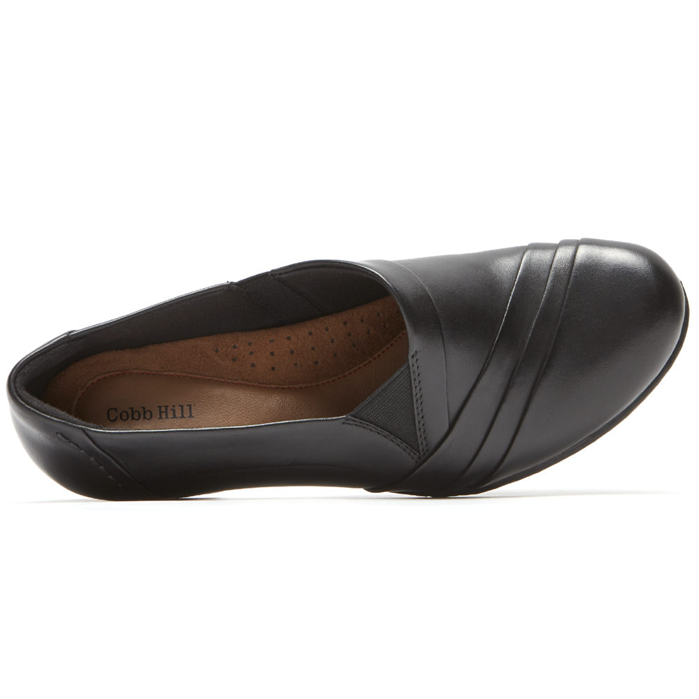 Rockport Slip-On For Womens Black - Cobb Hill Abbott - VP2578396